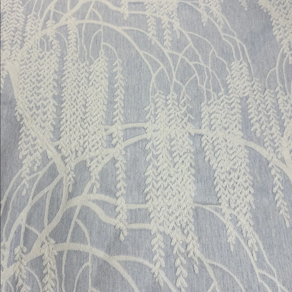 Kevin O’Brien Studio Willow Coverlet Blue White Textured Pattern 88”W x 100”L